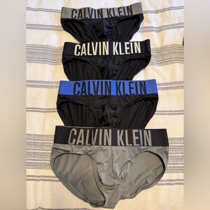 Calvin Klein 4-Pack Men's Briefs in Black, Blue & Gray